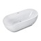 Alfi Brand ALFI brand AB8838 59" White Oval Acrylic Free Standing Soaking Bathtub AB8838 - alternate 3